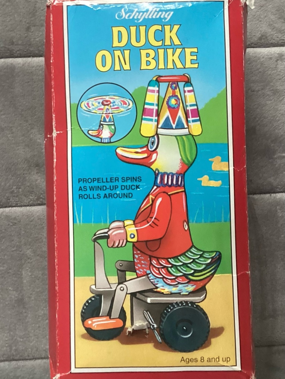 Duck on Bike Wind-Up Toy - Multicolor
